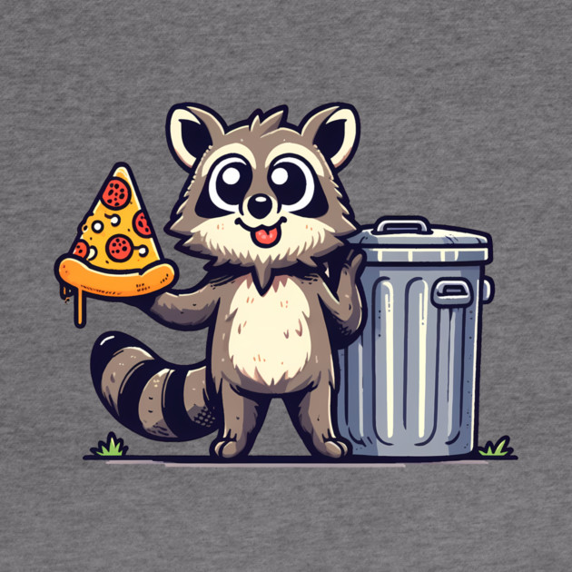 Cute Raccoon eating Pizza, Love Raccoons by logiamerch