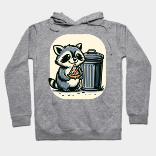 Cute Raccoon eating Pizza, Love Raccoons Hoodie