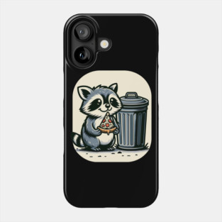 Cute Raccoon eating Pizza, Love Raccoons Phone Case