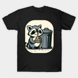Cute Raccoon eating Pizza, Love Raccoons T-Shirt