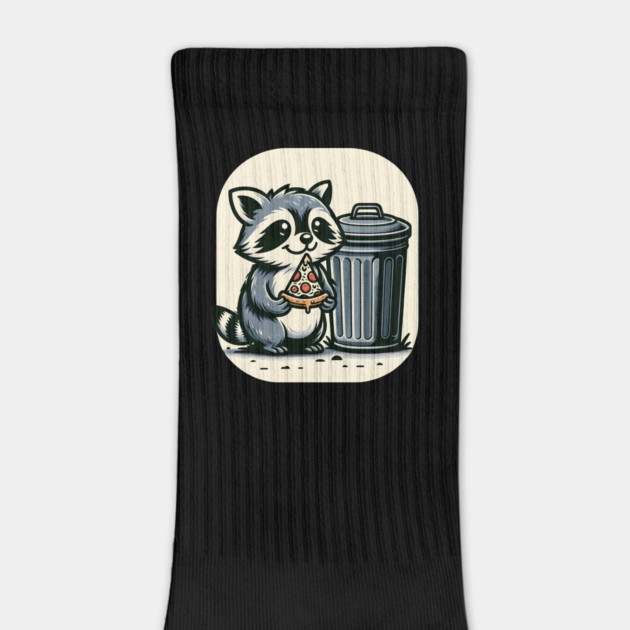 Cute Raccoon eating Pizza, Love Raccoons by logiamerch