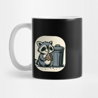 Cute Raccoon eating Pizza, Love Raccoons Mug
