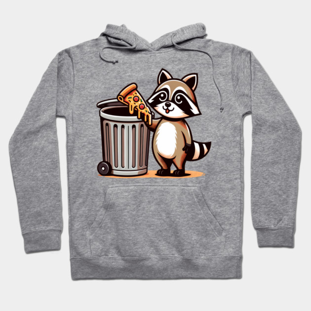 Cute Raccoon eating Pizza, Love Raccoons Hoodie by logiamerch