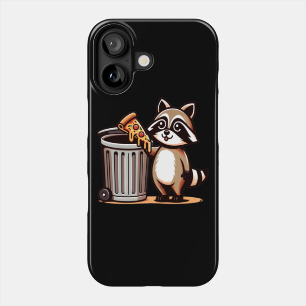 Cute Raccoon eating Pizza, Love Raccoons Phone Case by logiamerch