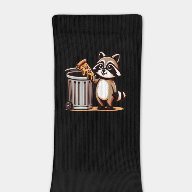 Cute Raccoon eating Pizza, Love Raccoons by logiamerch