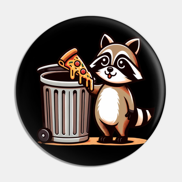 Cute Raccoon eating Pizza, Love Raccoons Pin by logiamerch