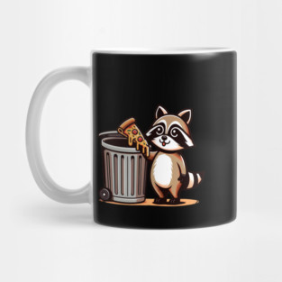 Cute Raccoon eating Pizza, Love Raccoons Mug