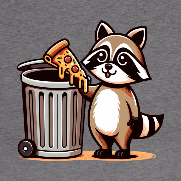 Cute Raccoon eating Pizza, Love Raccoons by logiamerch
