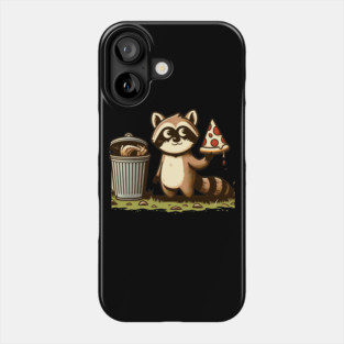 Cute Raccoon eating Pizza, Love Raccoons Phone Case