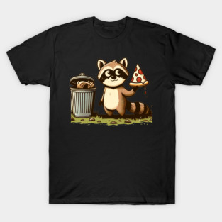 Cute Raccoon eating Pizza, Love Raccoons T-Shirt