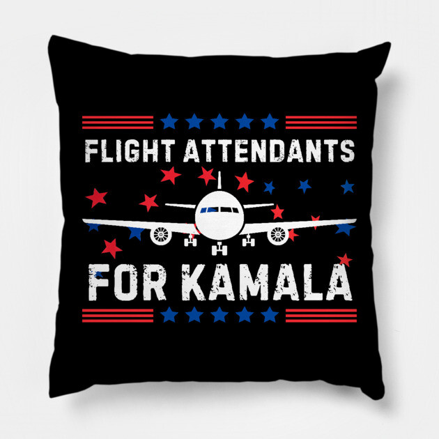 Flight Attendants For Kamala Pillow by The WYLD Tribe
