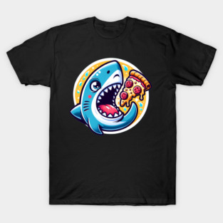 Funny Shark with Pizza, Pizza Lover T-Shirt