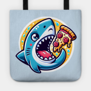 Funny Shark with Pizza, Pizza Lover Tote
