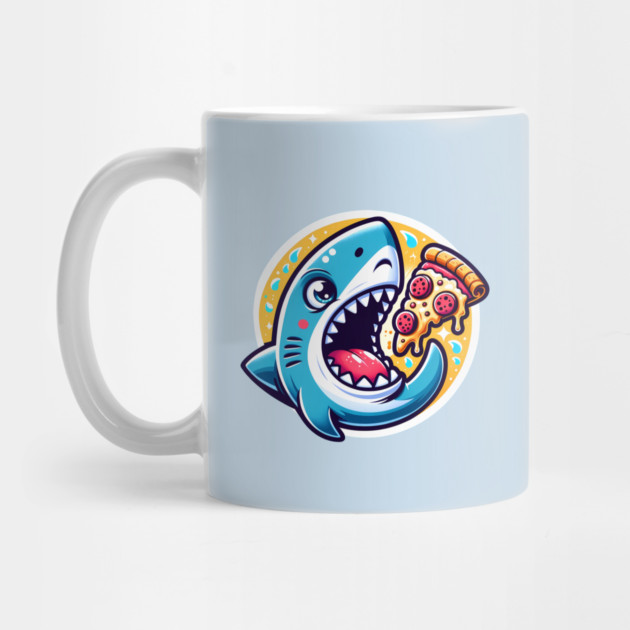 Funny Shark with Pizza, Pizza Lover by logiamerch