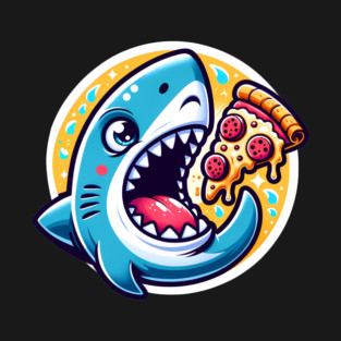 Funny Shark with Pizza, Pizza Lover T-Shirt