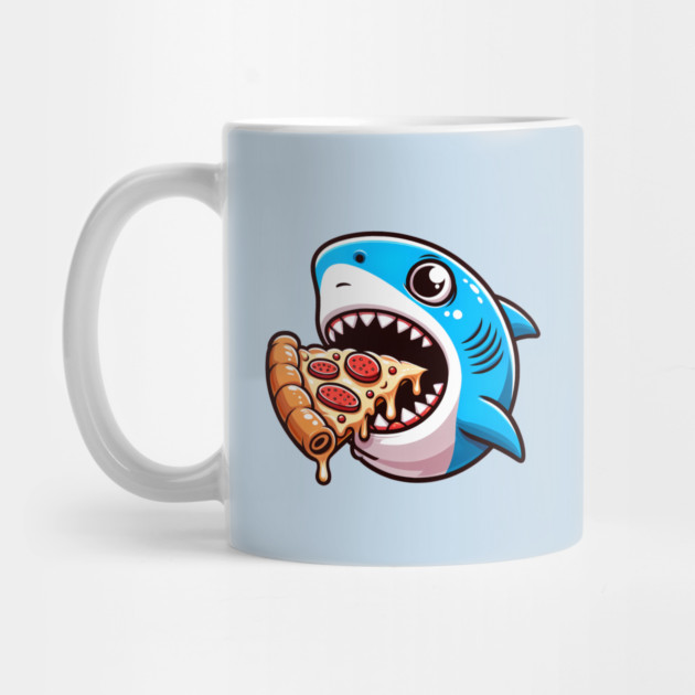 Funny Shark with Pizza, Pizza Lover by logiamerch
