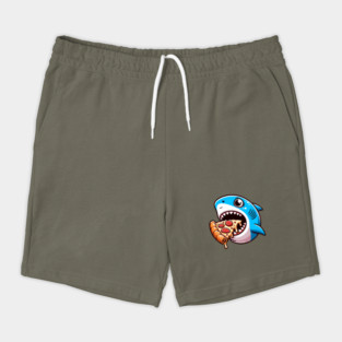 Funny Shark with Pizza, Pizza Lover Shorts