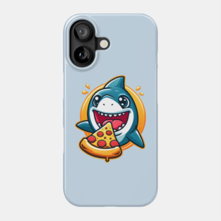 Funny Shark with Pizza, Pizza Lover Phone Case