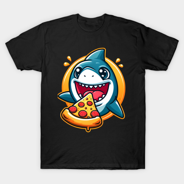 Funny Shark with Pizza, Pizza Lover T-Shirt by logiamerch