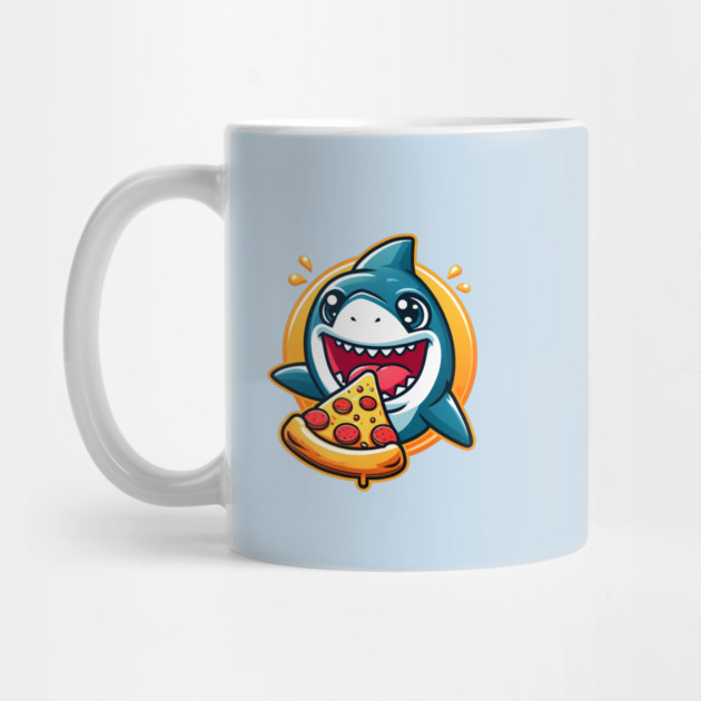 Funny Shark with Pizza, Pizza Lover by logiamerch