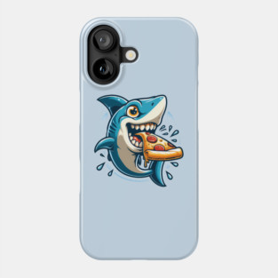 Funny Shark with Pizza, Pizza Lover Phone Case