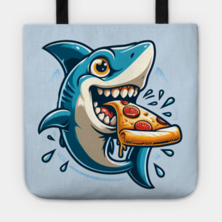 Funny Shark with Pizza, Pizza Lover Tote
