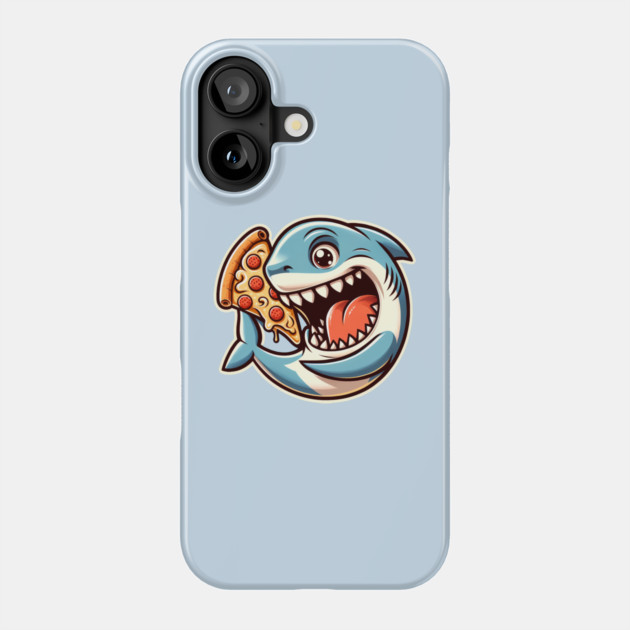 Funny Shark with Pizza, Pizza Lover Phone Case by logiamerch