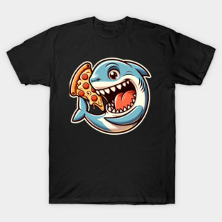Funny Shark with Pizza, Pizza Lover T-Shirt