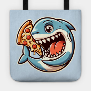 Funny Shark with Pizza, Pizza Lover Tote