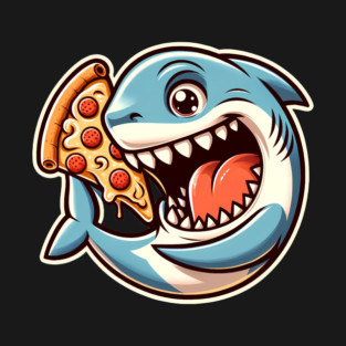 Funny Shark with Pizza, Pizza Lover T-Shirt