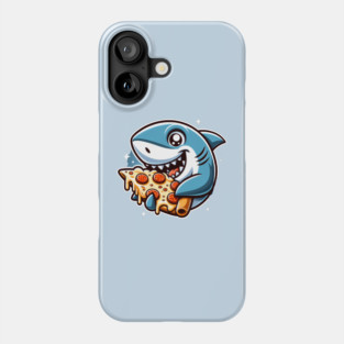 Funny Shark with Pizza, Pizza Lover Phone Case