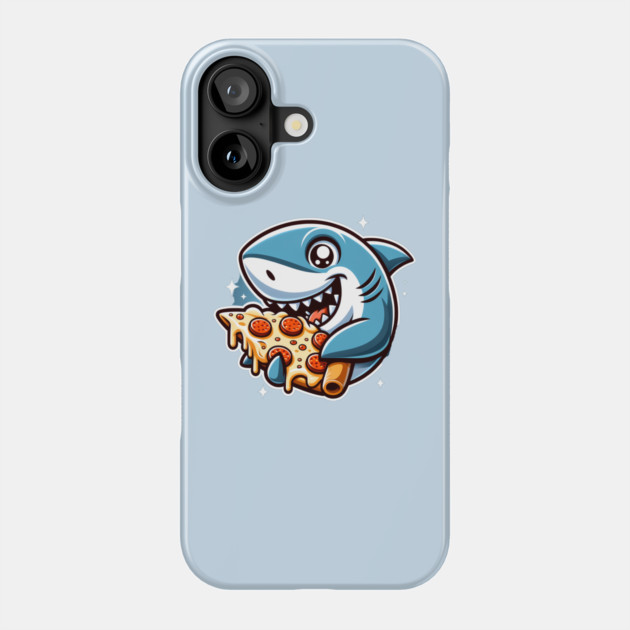 Funny Shark with Pizza, Pizza Lover Phone Case by logiamerch