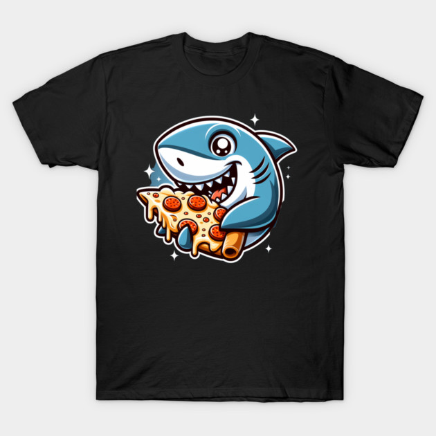Funny Shark with Pizza, Pizza Lover T-Shirt by logiamerch