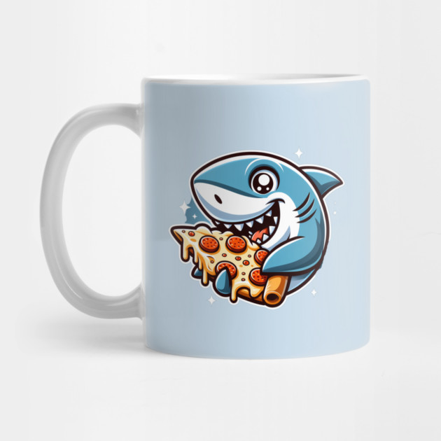 Funny Shark with Pizza, Pizza Lover by logiamerch