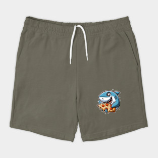 Funny Shark with Pizza, Pizza Lover Shorts