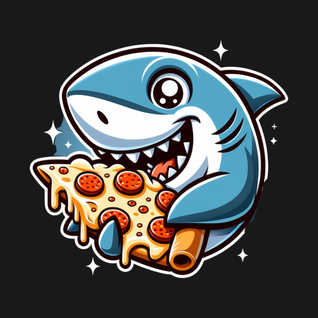 Funny Shark with Pizza, Pizza Lover by logiamerch