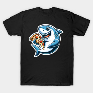 Funny Shark with Pizza, Pizza Lover T-Shirt