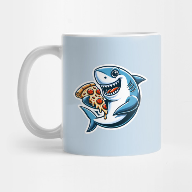 Funny Shark with Pizza, Pizza Lover by logiamerch