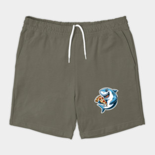Funny Shark with Pizza, Pizza Lover Shorts