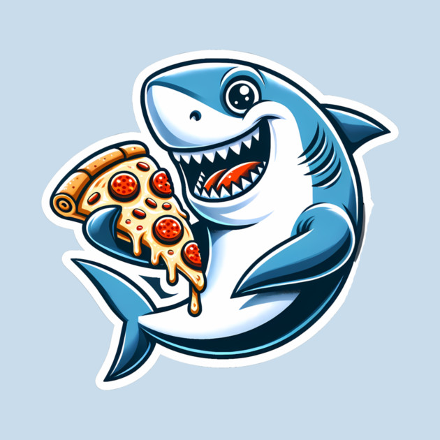 Funny Shark with Pizza, Pizza Lover by logiamerch