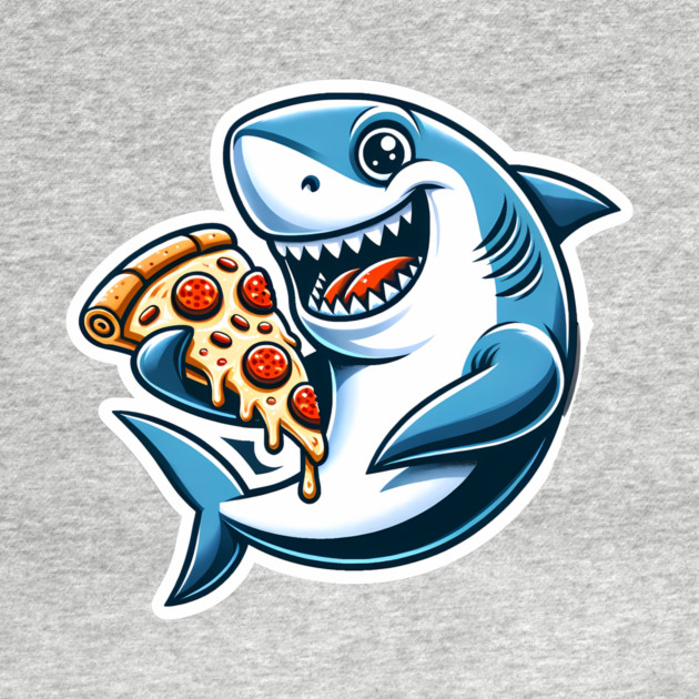 Funny Shark with Pizza, Pizza Lover by logiamerch