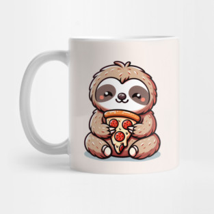 Cute Sloth with a Slice of Pizza Mug