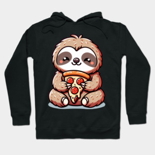 Cute Sloth with a Slice of Pizza Hoodie