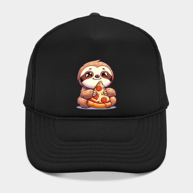 Cute Sloth with a Slice of Pizza by logiamerch