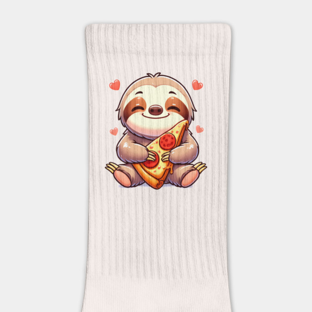 Cute Sloth with a Slice of Pizza by logiamerch
