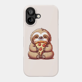 Cute Sloth with a Slice of Pizza Phone Case