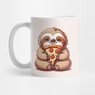 Cute Sloth with a Slice of Pizza Mug