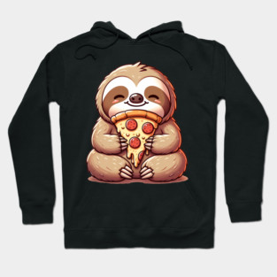 Cute Sloth with a Slice of Pizza Hoodie