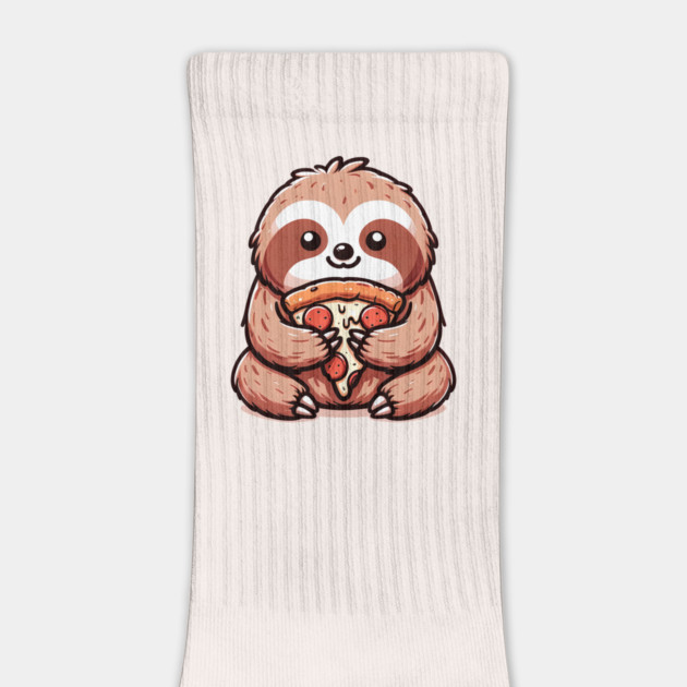 Cute Sloth with a Slice of Pizza by logiamerch