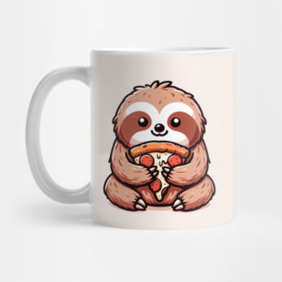 Cute Sloth with a Slice of Pizza Mug